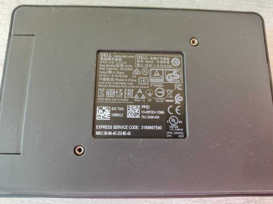 Докинг-станции Dell WD19tbs 180W, WD15 130W, wd15 180W