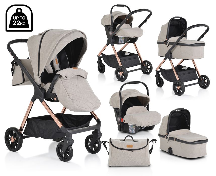 Комбинирана детска количка EMPIRE 3В1 БЕЖОВ