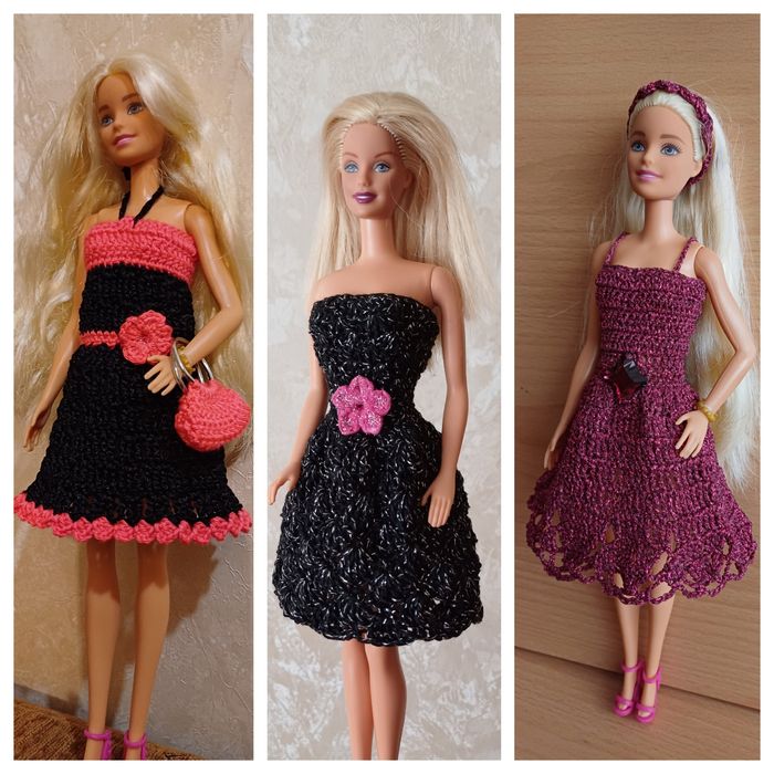 Дрехи за кукла Барби ръчно изработени нови
