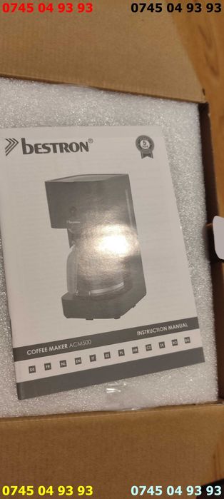 cafetiera filtru cafea BESTRON ACM500SCAG 900w nou in cutie