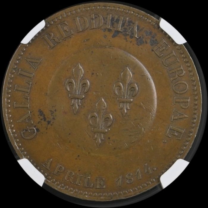 Монета 5 франков 1814г. Александр I