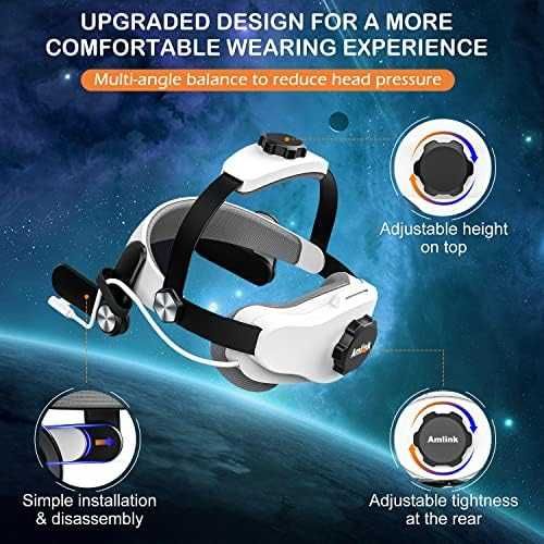 Нова Лента за глава AMLINK SQ2 Pro 5300mAh Oculus Quest 2 игри геймър