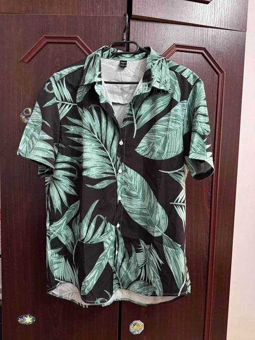 Cămașă Bărbați cu Imprimeu Tropical | Mărime - L