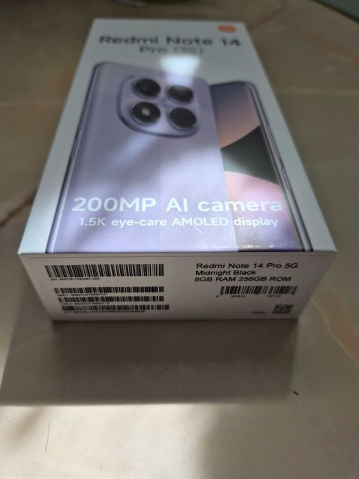 Redmi Note 14 Pro 5G 256GB 8GB, 200MP camera Midnight black