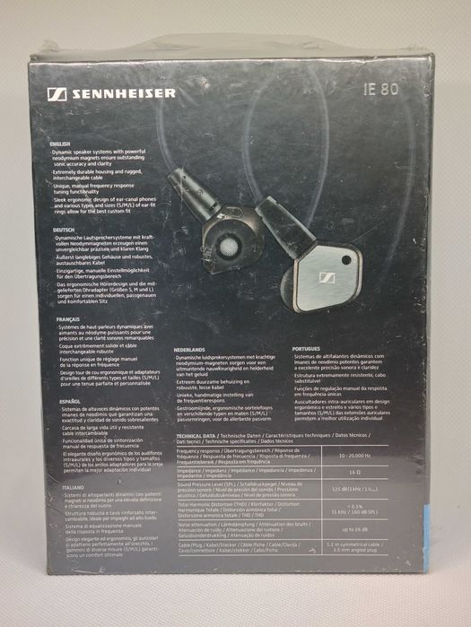 Căști Sennheiser IE 80 — NOI, SIGILATE în fabrică (Pentru Audiofili) IEM