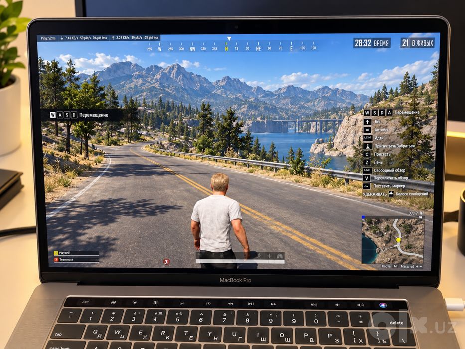 Macbook pro 16 макбук про 16 установлены игры Pubg CS 2,Dota 2 roblox,