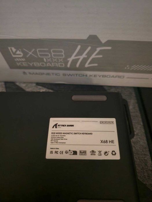 Tastatura Attack Shark X68 HE Magnetic Rapid Trigger Snap Tap 8KHz