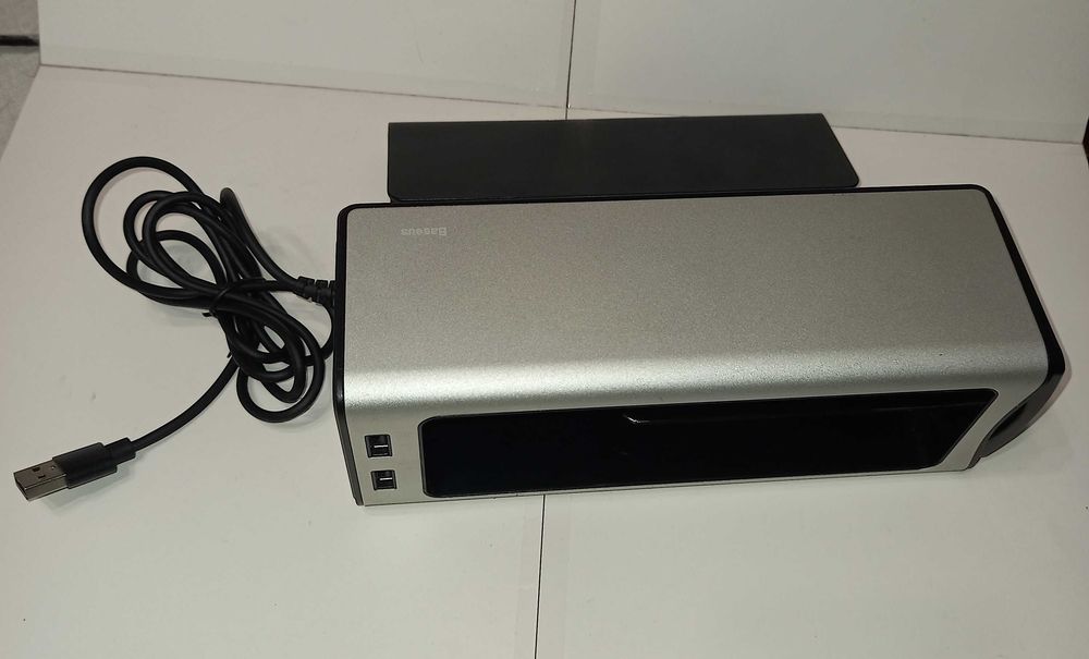 Organizator Baseus auto cu suport retractabil si 2 porturi USB