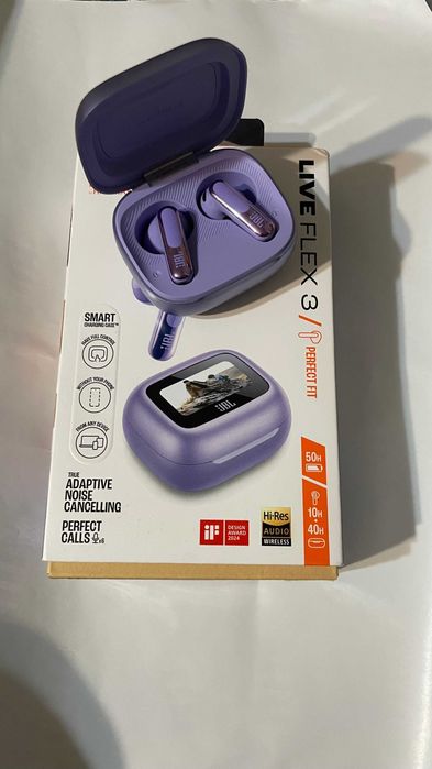 Слушалки JBL Live Flex 3, лилави