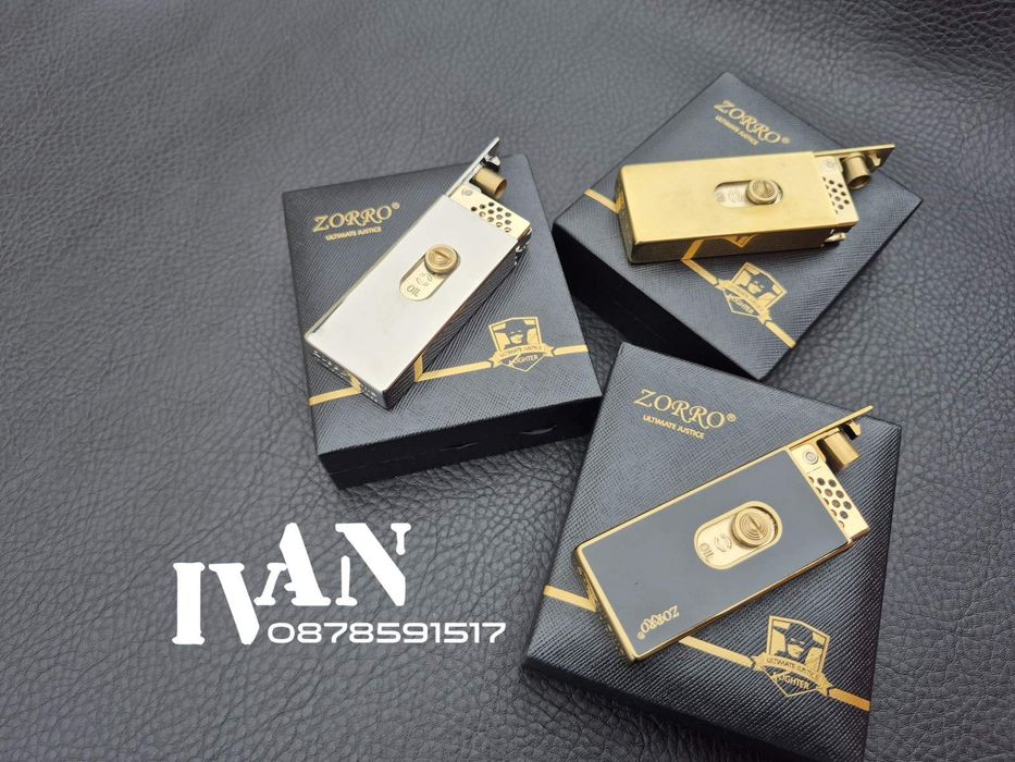 Бензинова запалка ZORRO-(Три цвята)