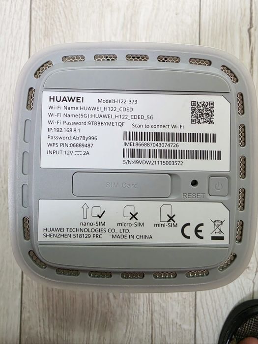 Router Huawei 5G CPE PRO 2 (functioneaza si cu cartelă SIM)