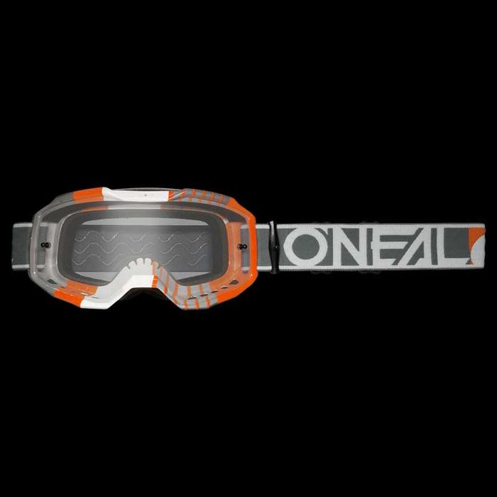 Мотокрос очила O'NEAL B-10 DUPLEX White/Gray/Orange - CLEAR V.24