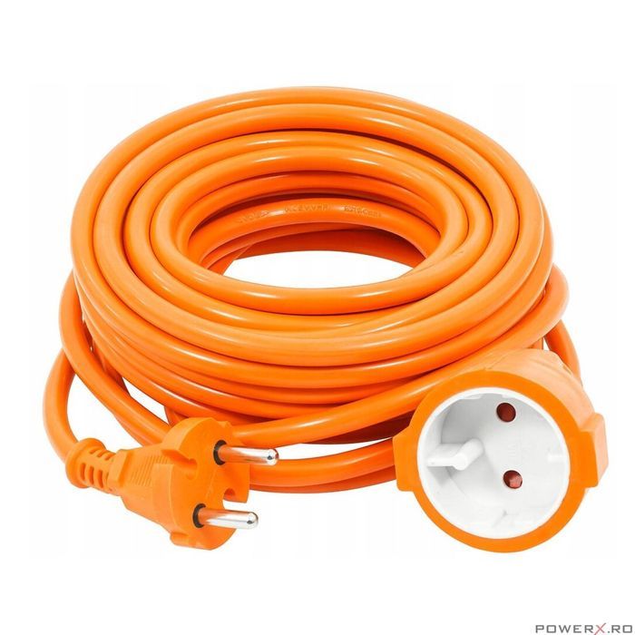 Cablu prelungitor pentru curent, lungime 20 metri, grosime 2x1 mm,