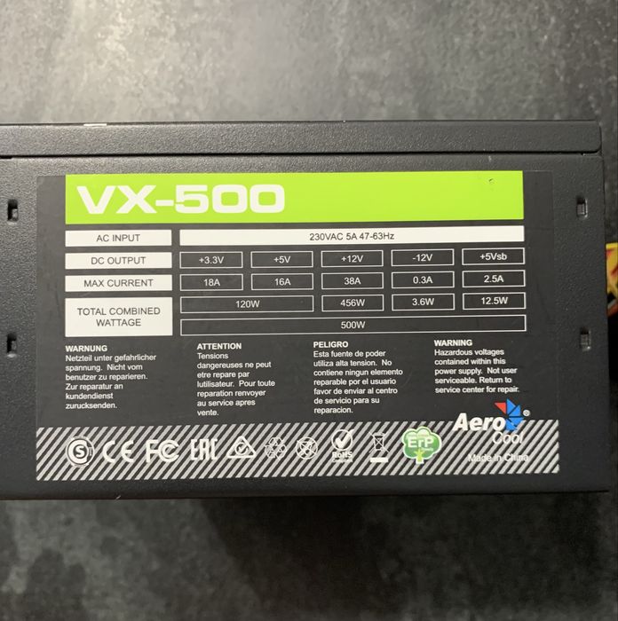 Блок питания Aero Cool VX-500 500Watt