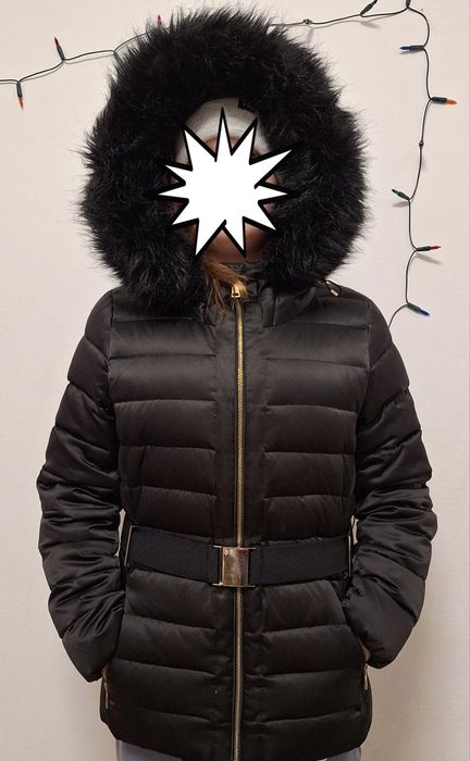 Geaca neagra cu blana