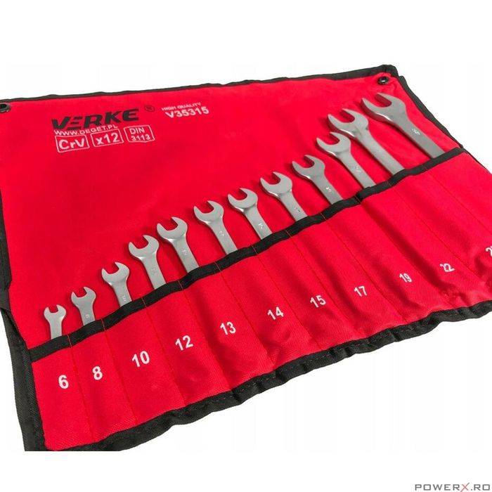 Set chei combinate, 6-32 mm, 12 piese, crom-vanadiu, Verke