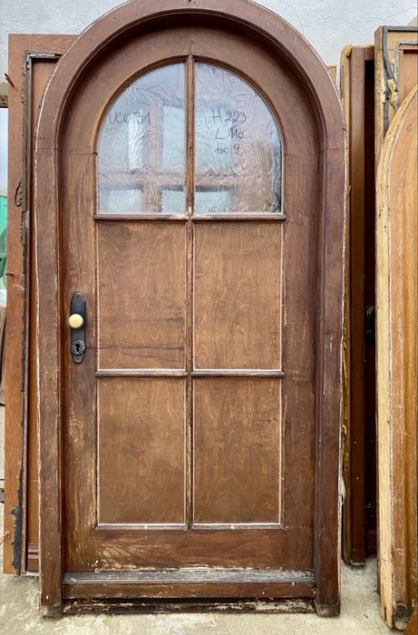 Usa intrare casa boltita lemn masiv termopan H 223 x L 110 Germani