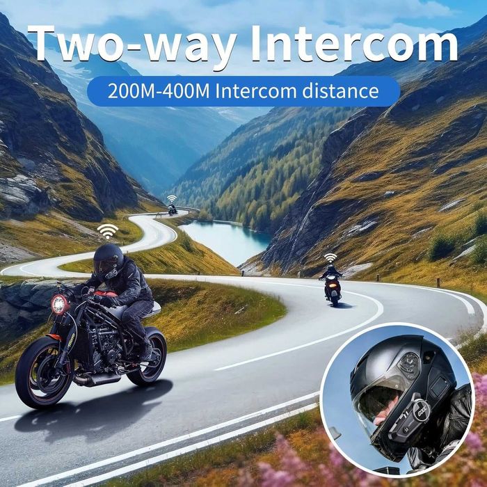 Нов интерком за каска YYTFY Мотоциклетни Bluetooth слушалки ...