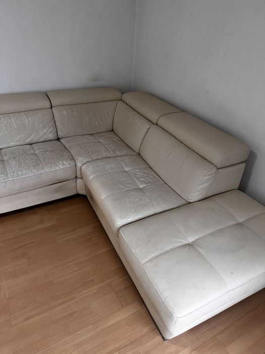 Кожен разтегателен диван за претапициране