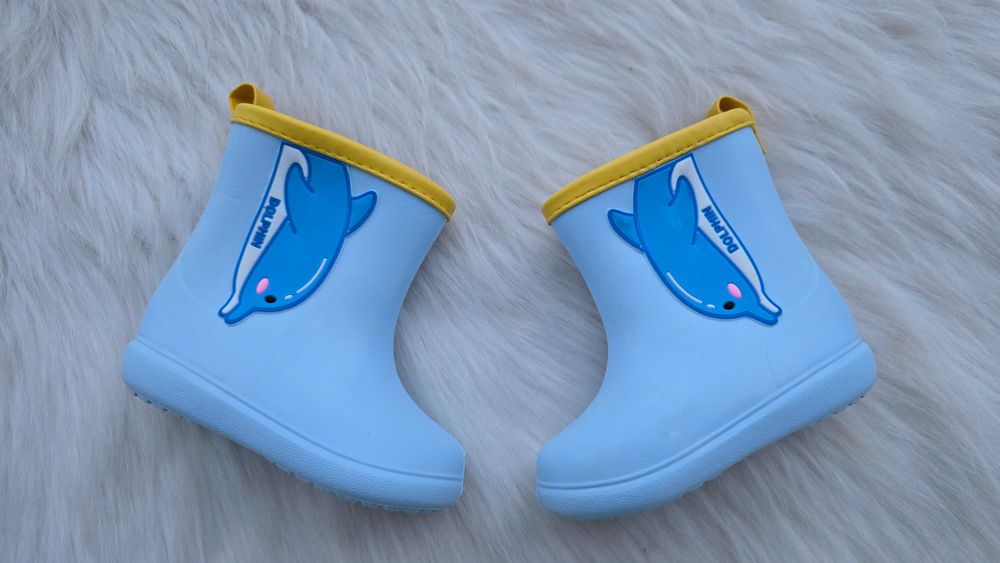 Детски боси гумени ботуши №22 - НОВИ