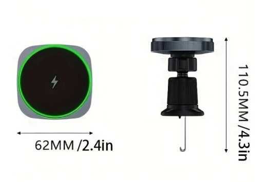 Стойка №4009 с безжично зареждане за телефон за кола