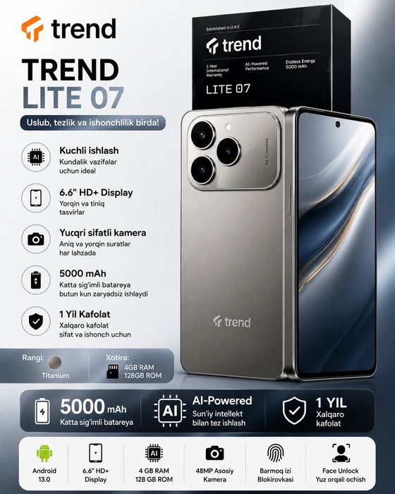 Trend lite 07 halol nasiyaga mudatli to'lovga