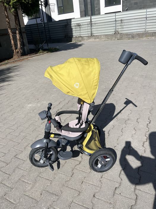 Tricicleta 4 in 1 cu sezut reversibil, Cocolle Velo Air, mustar