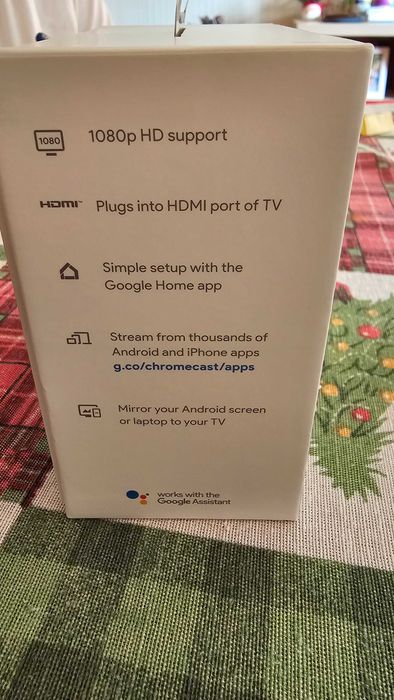 Мултимедиен Плеър Оригинален Google Chromecast 3та генерация пълен комплект