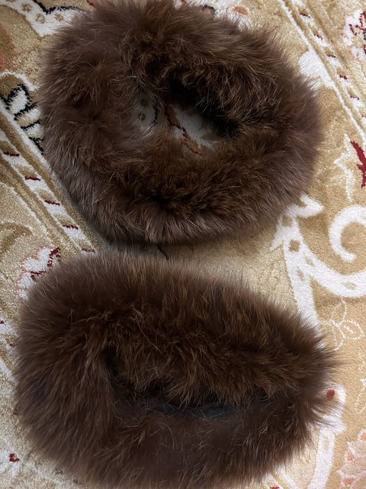 Песцовые манжеты на пальто