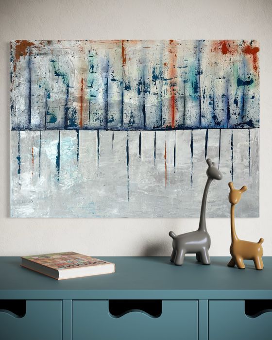 Абстрактна картина „Баланс по ръба“ 50/70 см