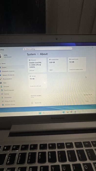 Laptop lenovo U430p  aluminiu
