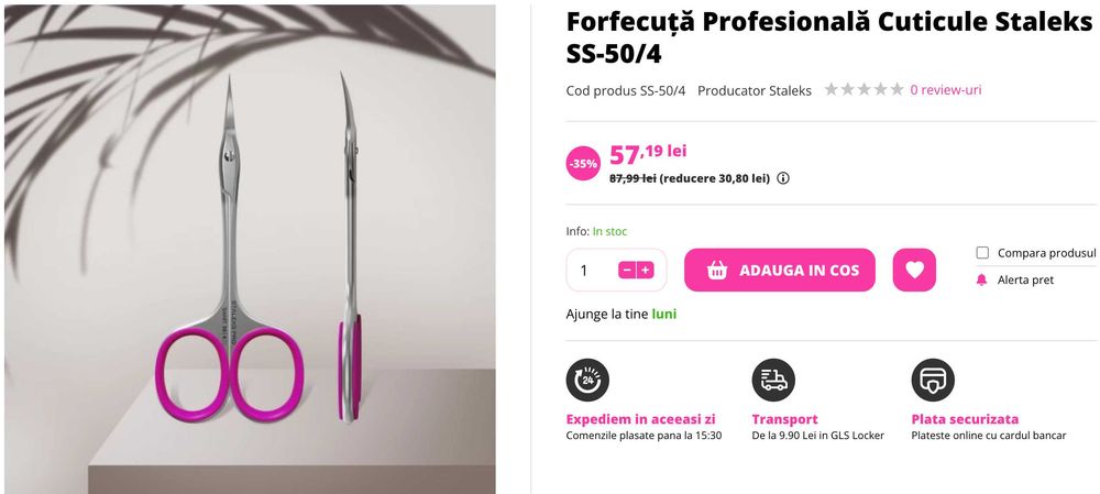Forfecuță Profesională Cuticule Staleks SS-50/4