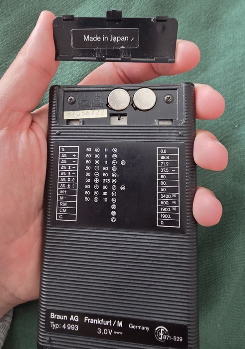 Calculator Braun AG Typ 4993 Dieter Rams