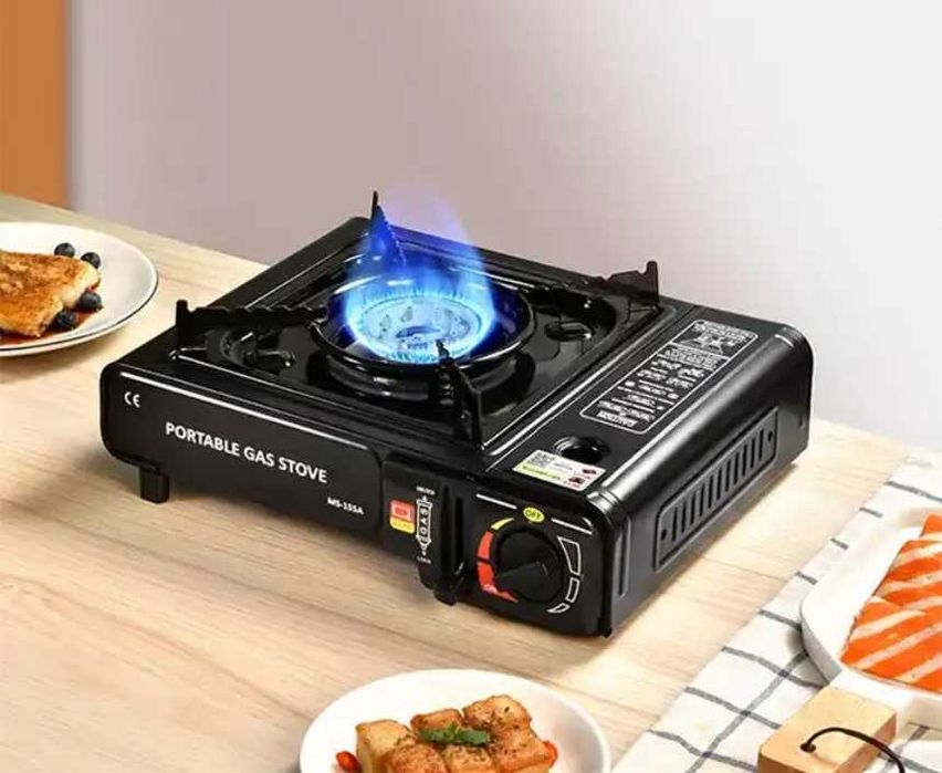 Aragaz camping, aprindere automata, negru