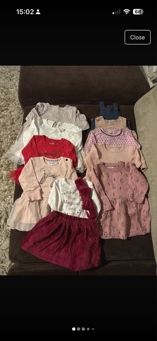 Lot 10 rochite, 0-3 luni, 62 cm