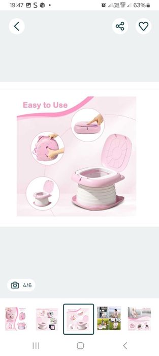 Olita portabila copii pliabila cu capac și geantă capac