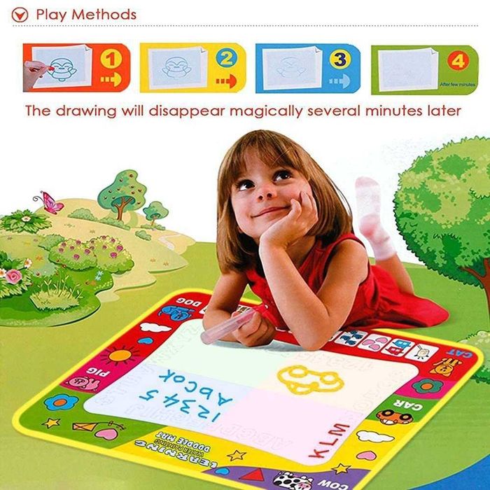 Водно килимче за рисуване с 2 маркера