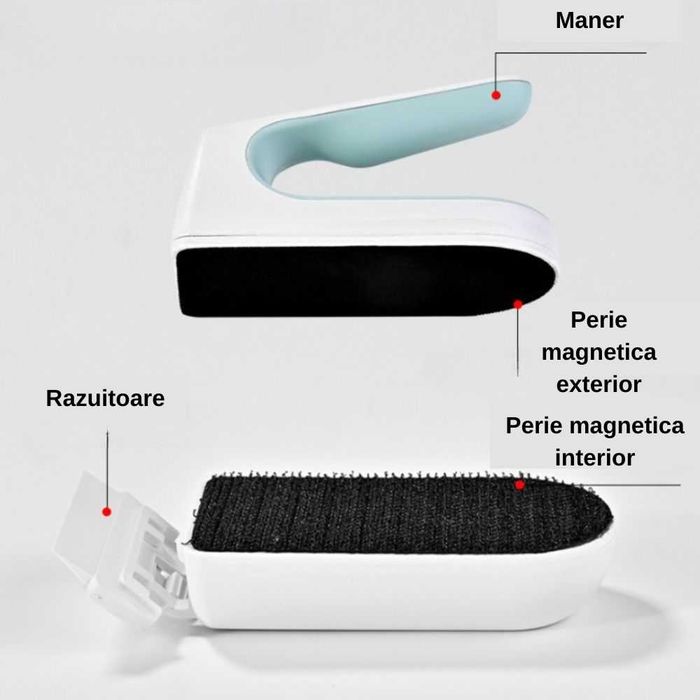 Perie magnetica puternica pentru curatarea acvariului, Alb verde