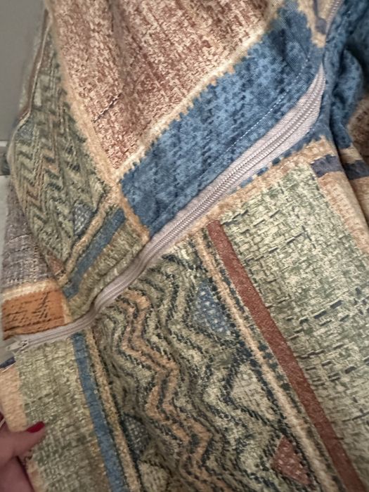 Диван с механизъм за разтягане - многоцветен- клик-клак система