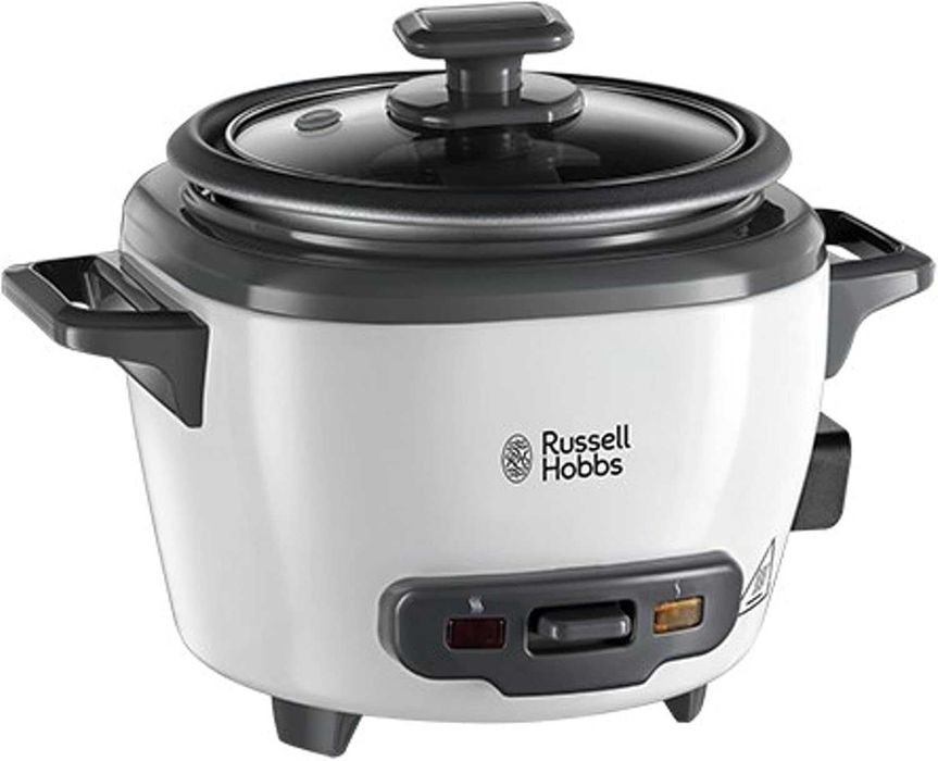 Мини оризоварка Russell Hobbs 27020-56 с обем 0,4 литра, поддържа топло, подвижна незалепваща купа | Градинска тенджера с незалепващо покритие