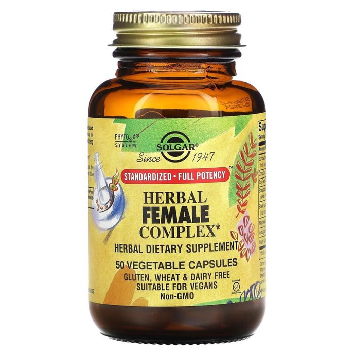 Травяной женский комплекс, Solgar 50капсул Herbal Female Complex