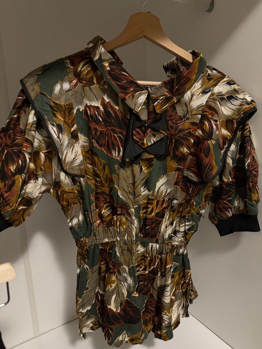 Сет пола и блуза - зелено, кафяво, бежово