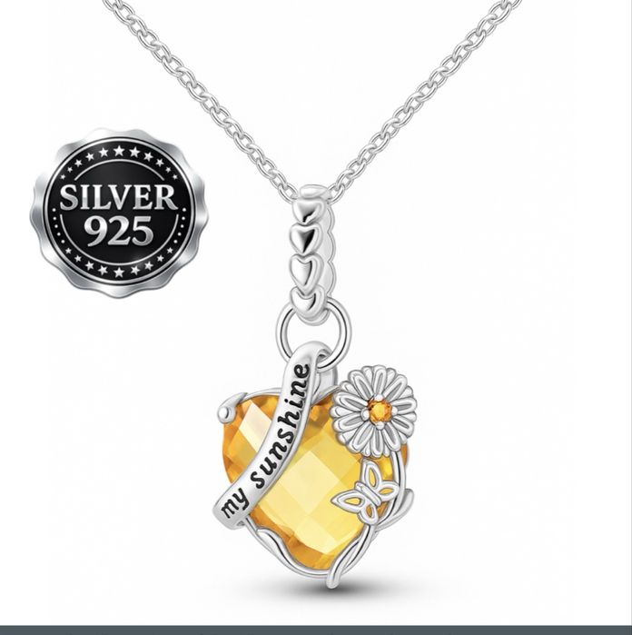 Сребърно колие със сърце