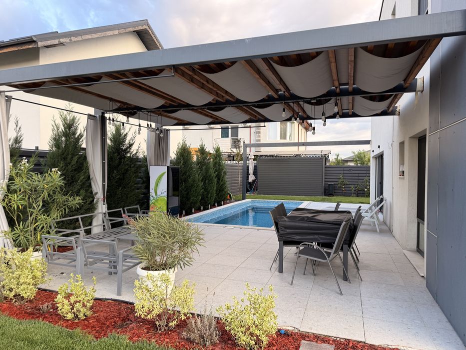 VILĂ MODERNĂ DE VÂNZARE – OTOPENI | 6 Camere | 226 MP utili | Piscina | Panouri Fotovoltaice | Direct Proprietar