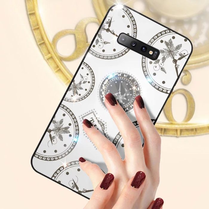 Husa cu inel rotativ " Clock " Samsung  S10 ; S9 Plus