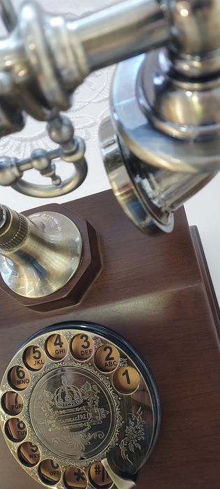 Нов Аналогов  Дървен Ретро Телефон със Шайба