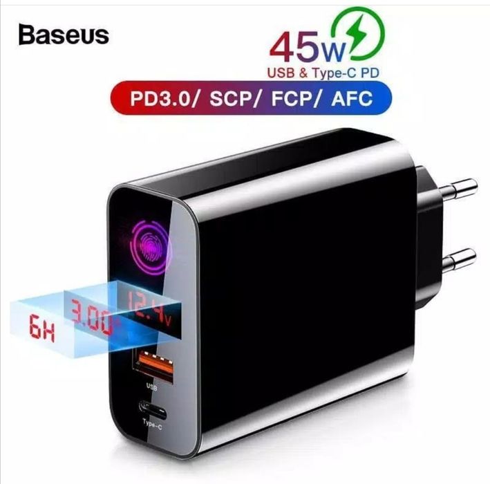 Быстрые и мощные зарядки 65 watt 45 watt с поддержкой PD и Q3 Ташкент