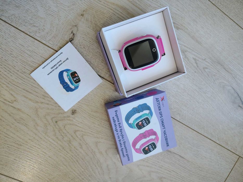 Детски смарт часовник Xmart KW03G, GPS локация, SOS функция, IP67, Розов