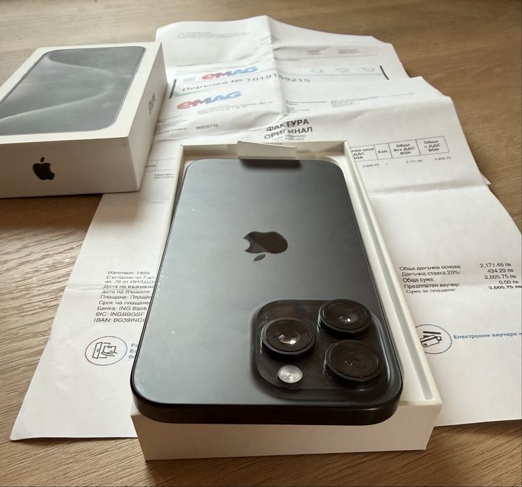 Iphone 15 Pro Max 256GB Black 5G 24м. ЕМАГ