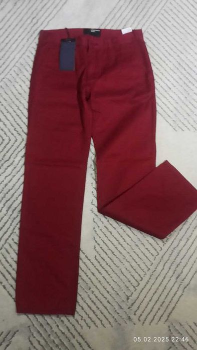 Турецкие мужские джинсы бордовые W34/L34